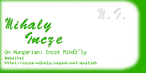 mihaly incze business card